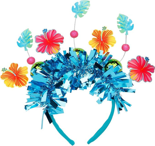 Tropical Theme Headband for Luau - Blue